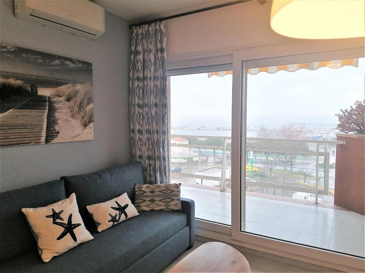 2166 Rocmar 1 4-C, Excelente Situacion Frente Al Puerto Pesquero Y Con Vista A La Bahia. Gran Terraza. Gran Parking Publico Delante. - Es-258-30 Daire Roses Dış mekan fotoğraf